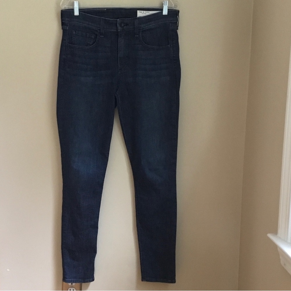 NEW Rag & Bone NY The Colby Mid Rise Dark Wash Stretch Skinny Jeans Size 30
